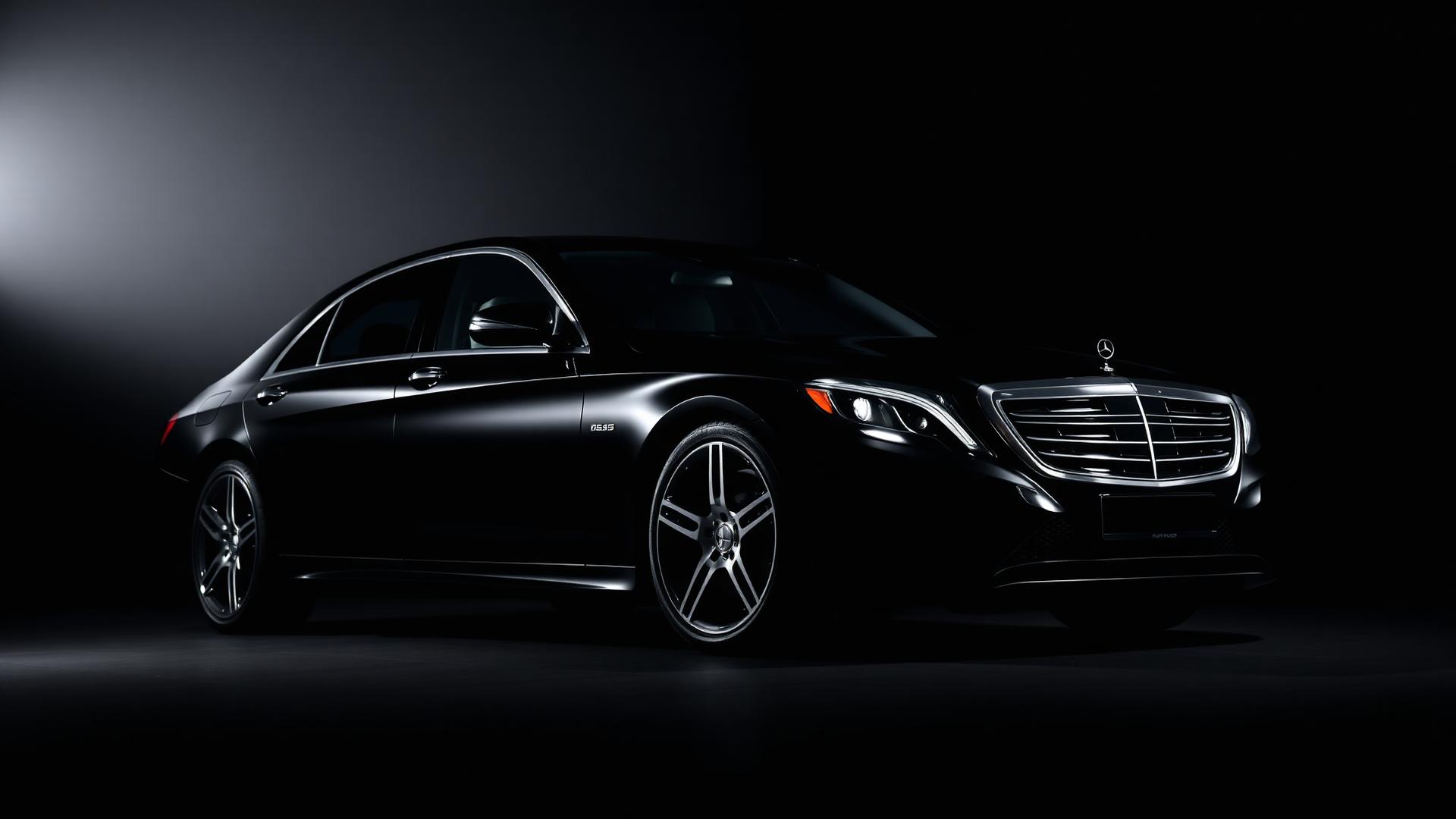 Mercedes-Benz S-Class in dark studio